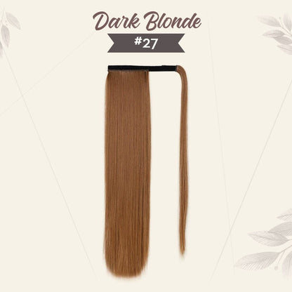 Snugvego Long Ponytail Extension Straight Wrap Clip