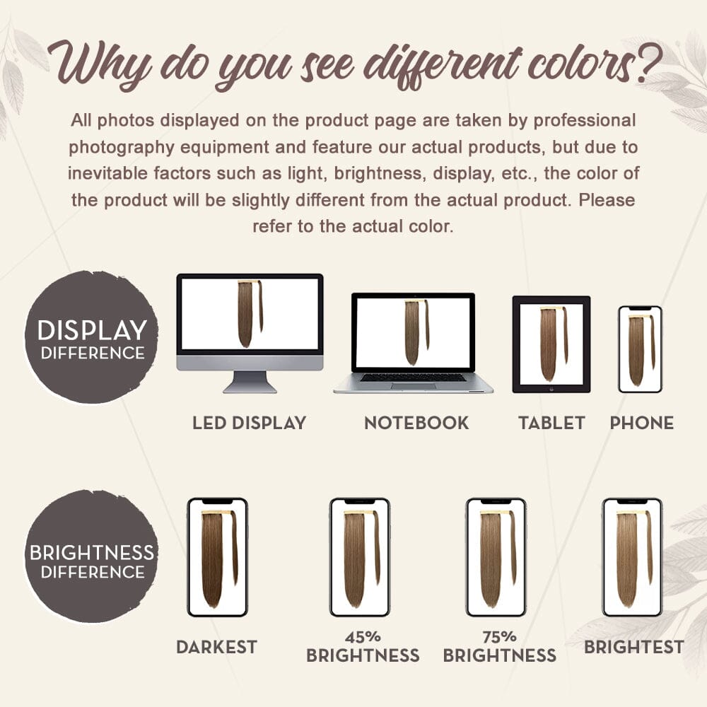 Snugvego Long Ponytail Extension Straight Wrap Clip