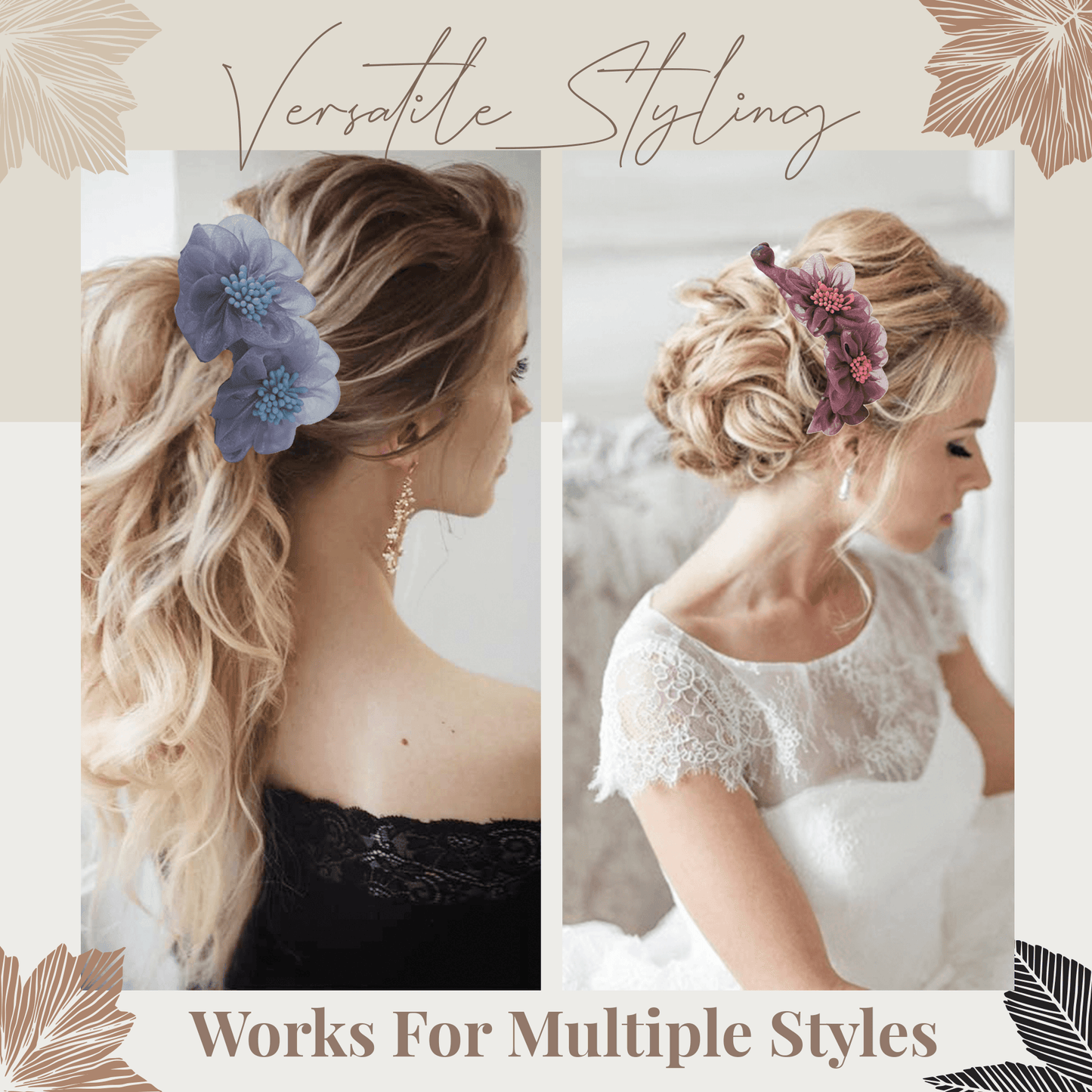 Snugvego Fabulous Floral Bun Clip