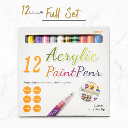 Snugvego 12 Colors Ultra Thin Curve Manicure Marker